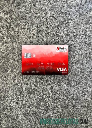 EUA Texas 5Point Credit Union Bank Visa Classic Card Photolook Front modelo